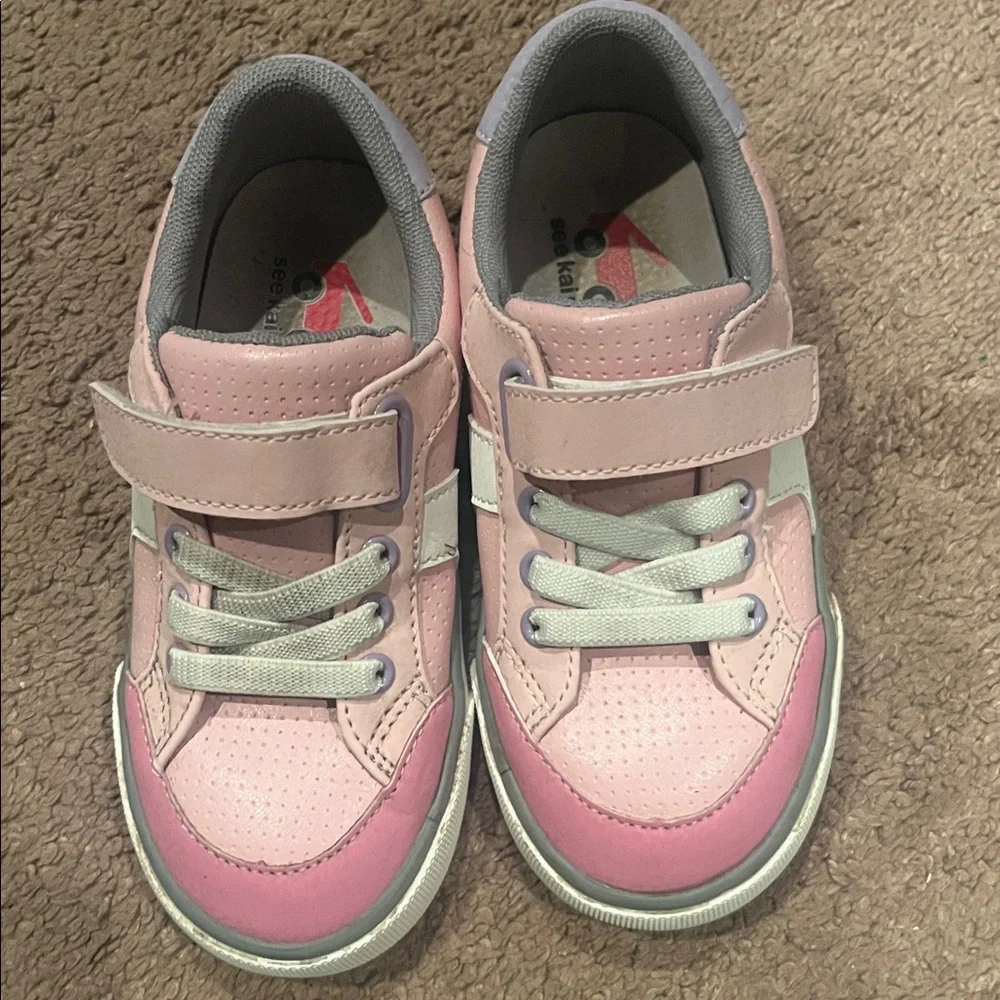 See Kai run Pink and Purple Velcro Sneakers - Picture 2 of 5